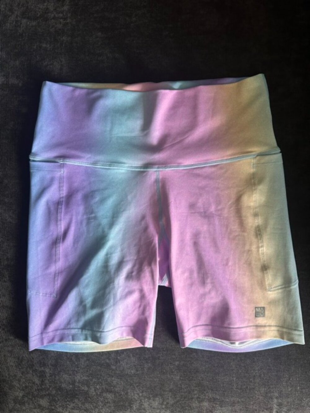 Wyn Republic Malo Republic Tight Run Shorts Size M Rainbow Prism